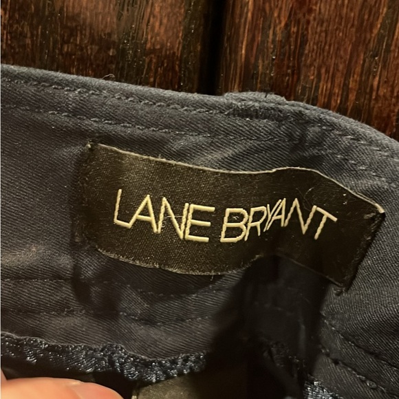 NWT Lane Bryant Navy Blue ‘Houston’ Sz 14 Wide Legged Cropped Pants - Picture 2 of 6